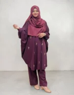 গরমে আরামদায়ক কারচুপি কো-অর্ড সেট – ঈদ স্পেশাল কেপ ও প্যান্ট কালেকশন