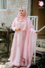 এক্সক্লুসিভ প্রিমিয়াম কোরিয়ান ক্রেপ টিস্যু কারচুপি গাউন ওড়না সেট - Image 2