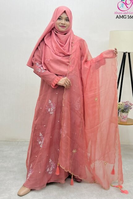 abaya and gown amg 1660