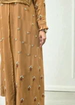 জারদোসি স্টাইল কারচুপি কিমোনো – পার্ল ওয়ার্ক সফট জর্জেট ম্যাটেরিয়াল দিয়ে বানানো - Image 2