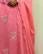 প্রিমিয়াম কারচুপি গাউন ওড়না সেট | কোরিয়ান ক্রেপ টিস্যু ম্যাটেরিয়াল দিয়ে বানানো - Image 2