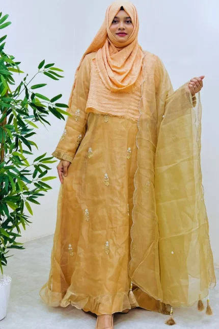 abaya and gown muslin amg 1738
