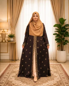 abaya and gown new Embroidery kimono koti collection amk 1799