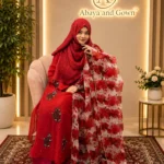 প্রিমিয়াম মসলিন গাউন ও ওড়না সেট
