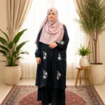 Dubai Cherry Georgette Abaya
