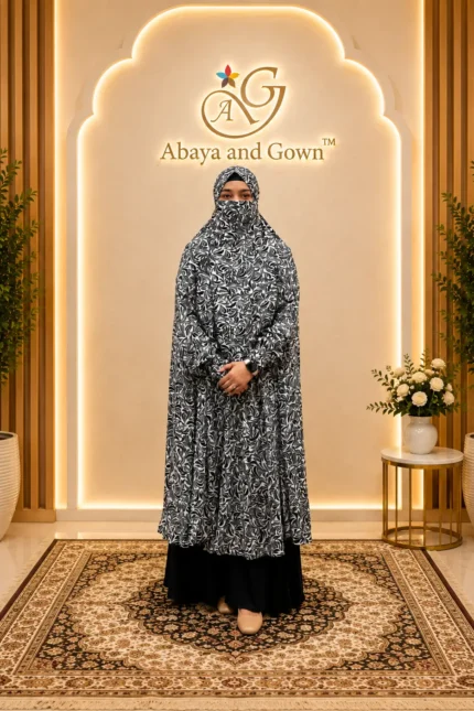 Non-transparent fabric linen khimar