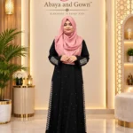 Abaya and Gown Embroidered burqa made from BMW-grade material. AG 49 Premium Black BMW Material Embroidery Work Burkha