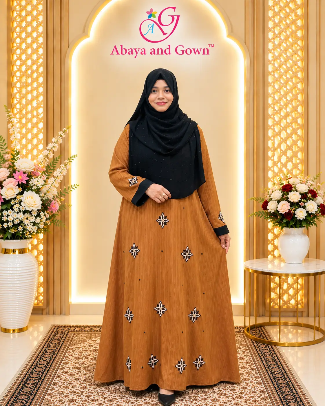 Abaya and Gown Light and soft fabric rigging work burqa AMB 1900 কারচুপি কাজ বোরখা