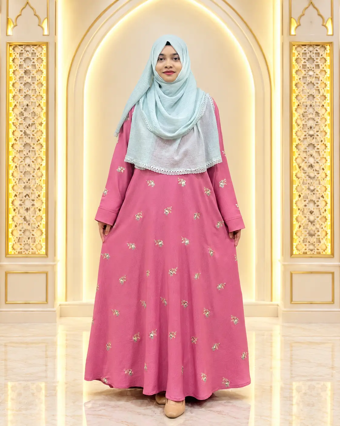Abaya and Gown embroidered-borka-soft-bangchur-fabric AMB 1928 নন-ট্রান্সপারেন্ট এমব্রয়ডারি বোরখা