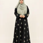 ব্ল্যাক এমব্রয়ডারি ডায়মন্ড জর্জেট কিমোনো